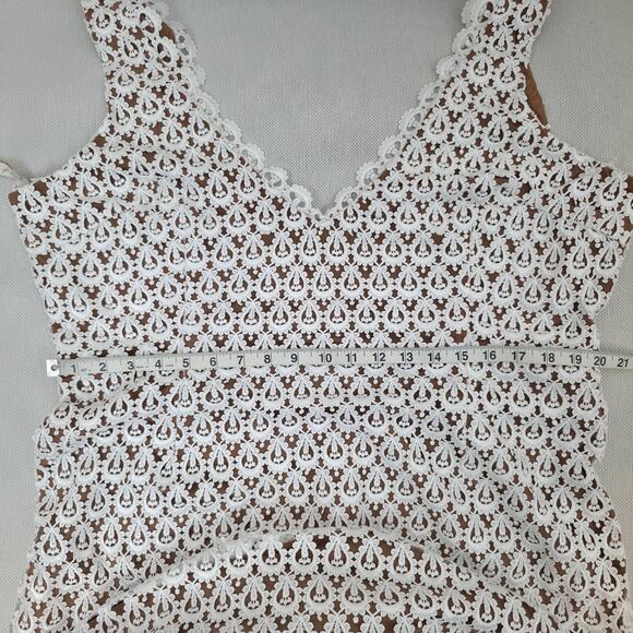 Daughters of Simone Anthro Nude Nev Crochet Lace Wedding Lined Boho Gown 4XL - Picture 7 of 12